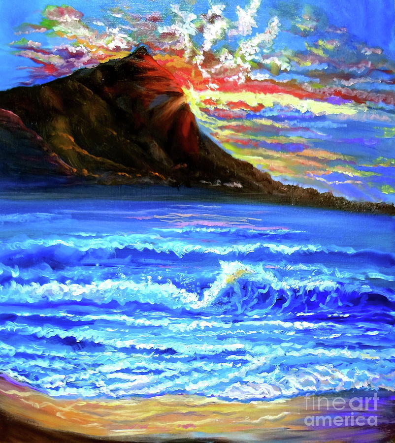 Diamond Head Seaside #1 Painting by Jenny Lee