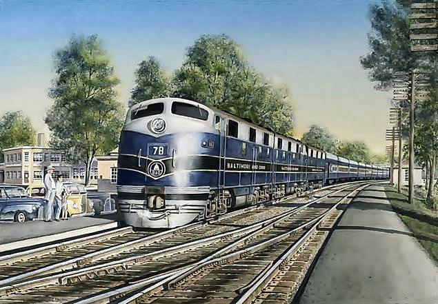Train Painting - Dinner Call at Silver Spring #1 by Chris Nelson