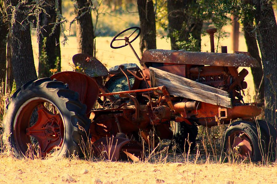 Farm Photograph - Disaster Tractor #1 by Josh  Montgomery