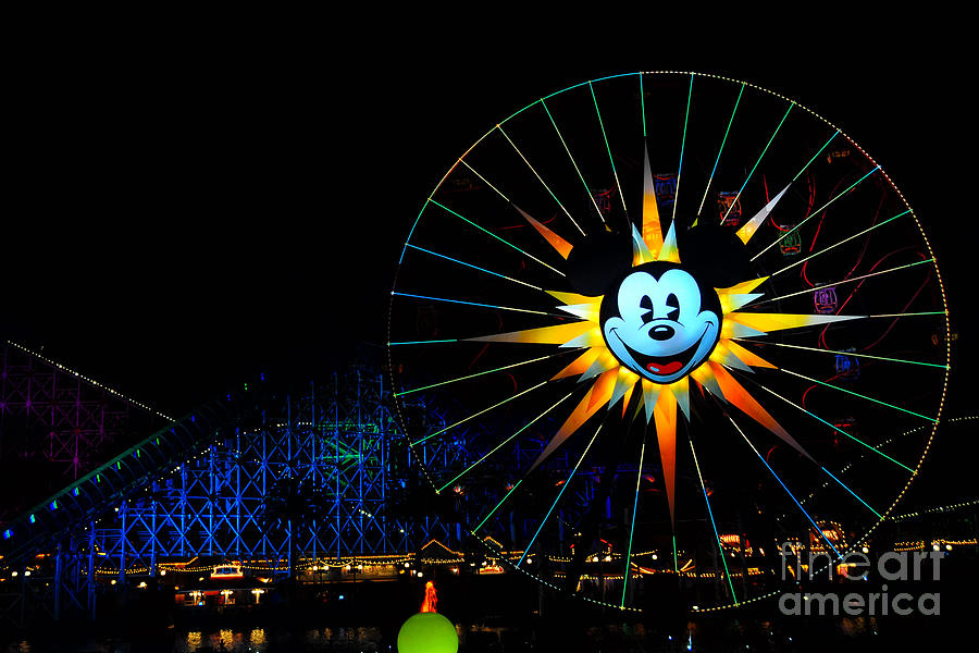 Disney California Adventure Mickeys Fun Wheel #1 Photograph by Peter Dang