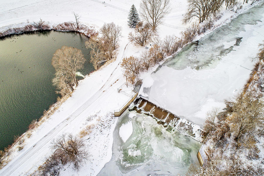 diversion dam on Poudre River #1 Photograph by Marek Uliasz