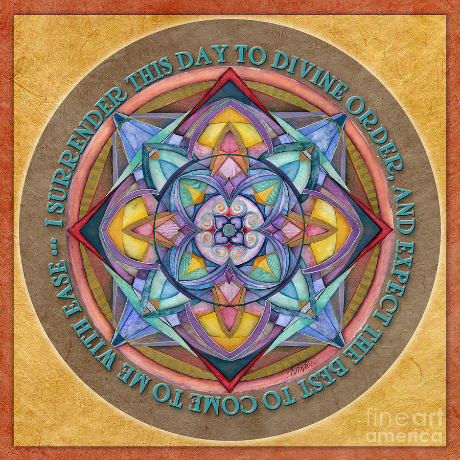 Divine Order Mandala Prayer Painting by Jo Thomas Blaine