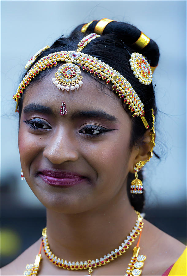 Diwali Festival NYC 2017 Female Classical Dancer #1 Photograph by Robert Ullmann