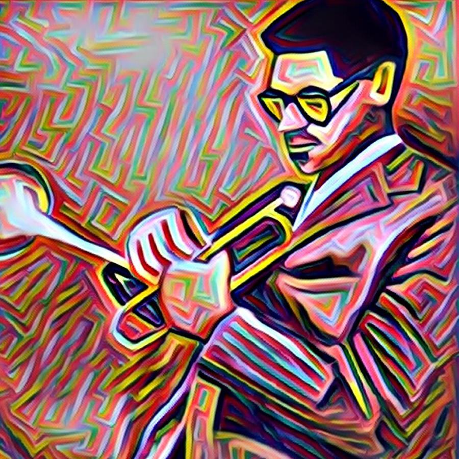 Trumpet  Dizzy Gillespie Mixed Media