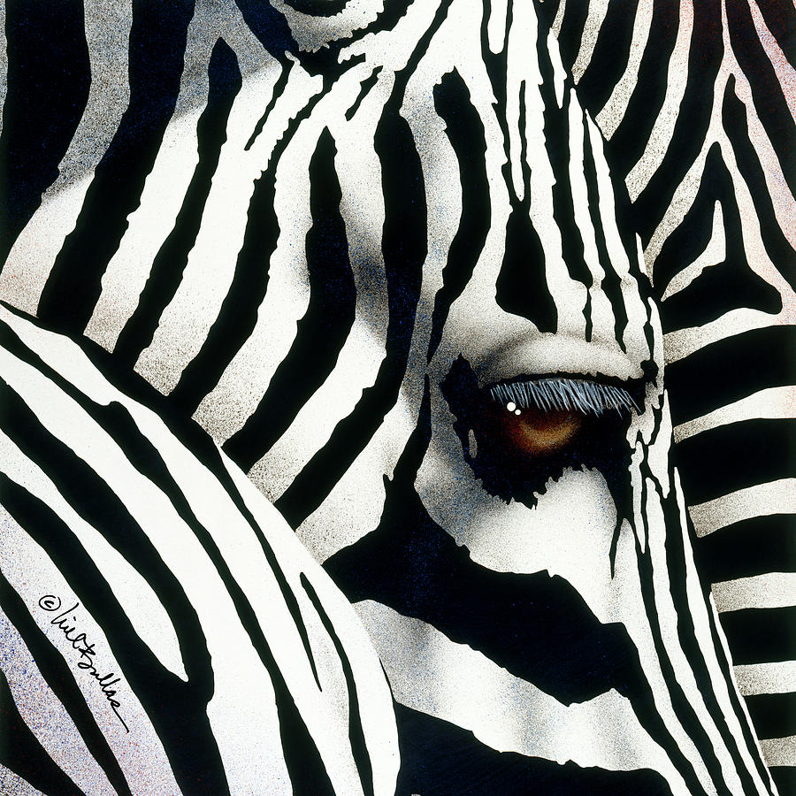 Do Zebras Dream In Color? #2 Painting by Will Bullas