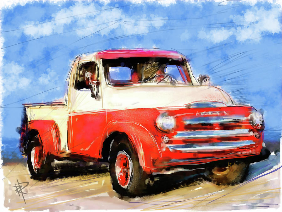 Dodge Truck #1 Mixed Media by Russell Pierce