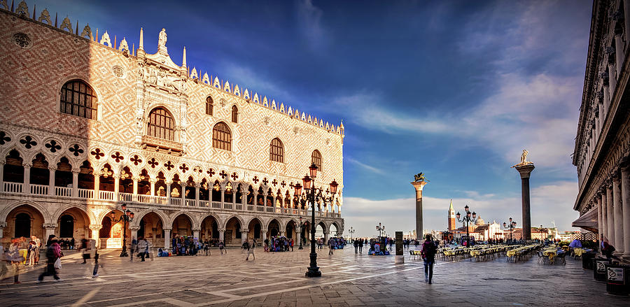 Architecture Photograph - Doges Palace on St Marks Square - Venice #1 by Barry O Carroll