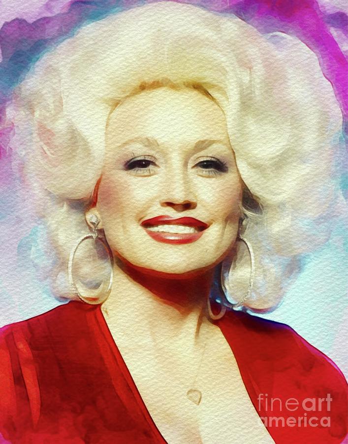 Hollywood Painting - Dolly Parton, Music Legend #1 by Esoterica Art Agency