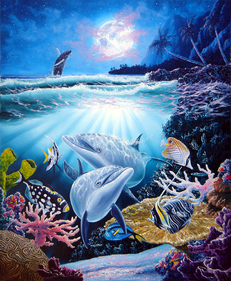 Dolphin Dream Painting by Daniel Bergren - Fine Art America