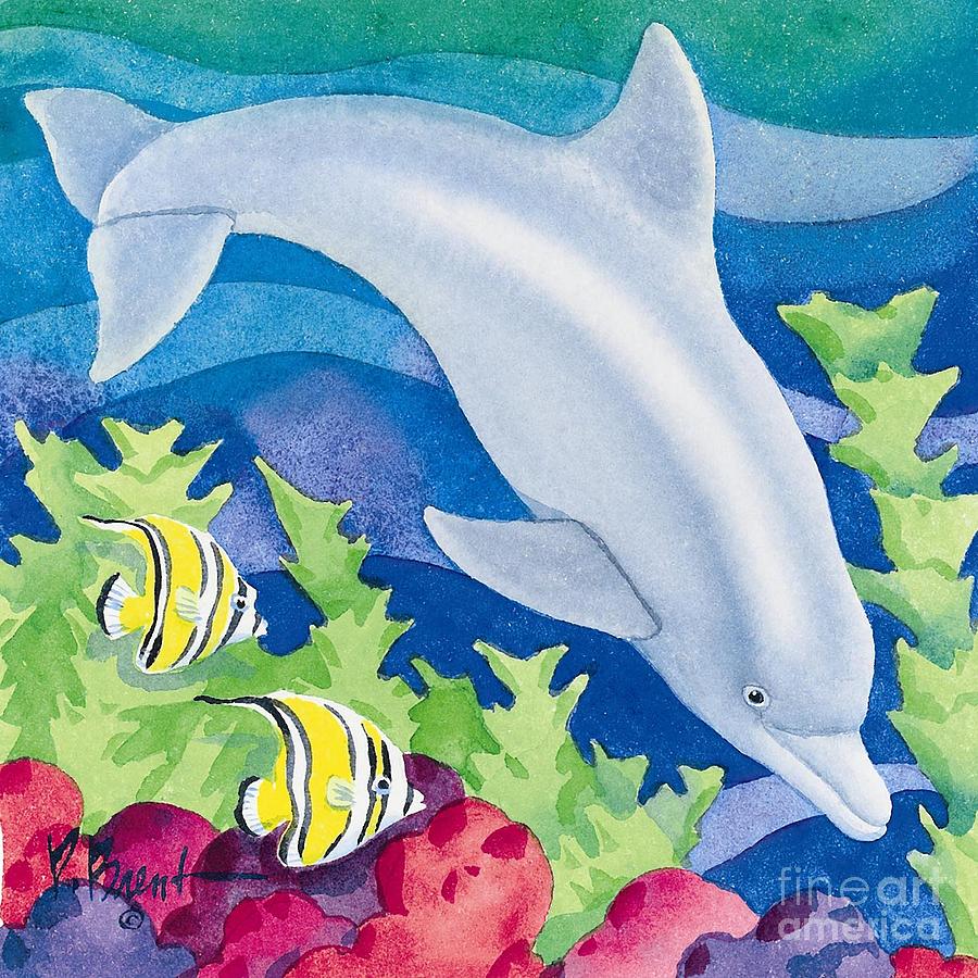 Dolphin Painting - Dolphin Friend #1 by Paul Brent