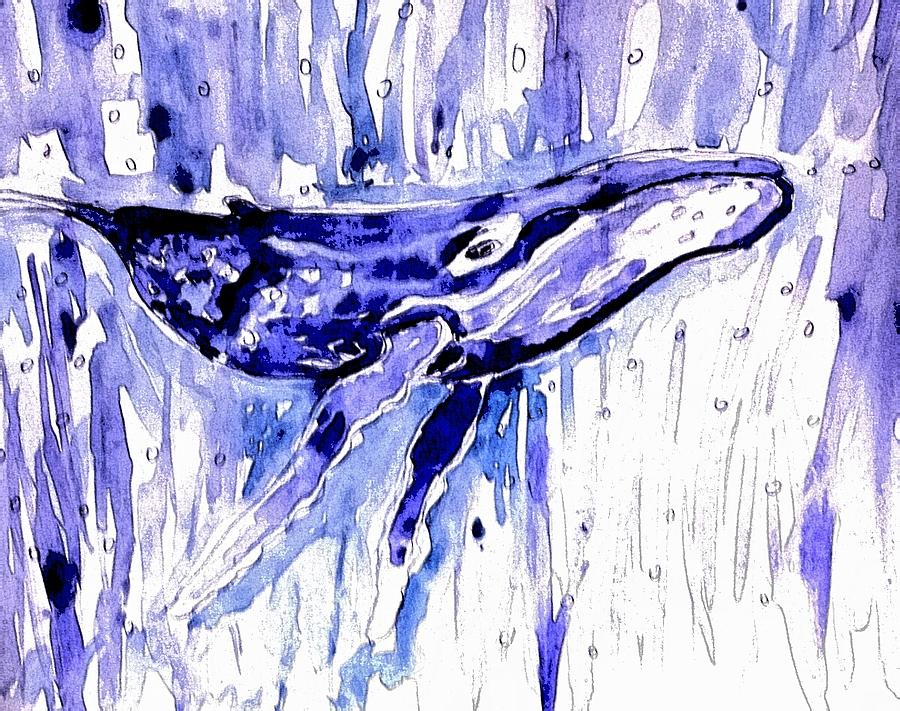 Dolphin  #1 Painting by Hae Kim