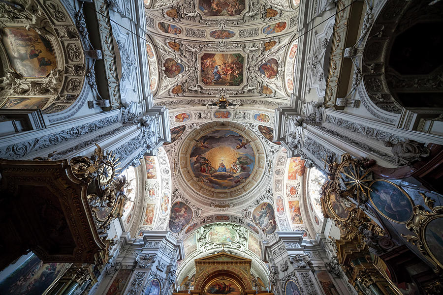 Dominican Church Vault and Dome in Vienna #1 Photograph by Artur Bogacki
