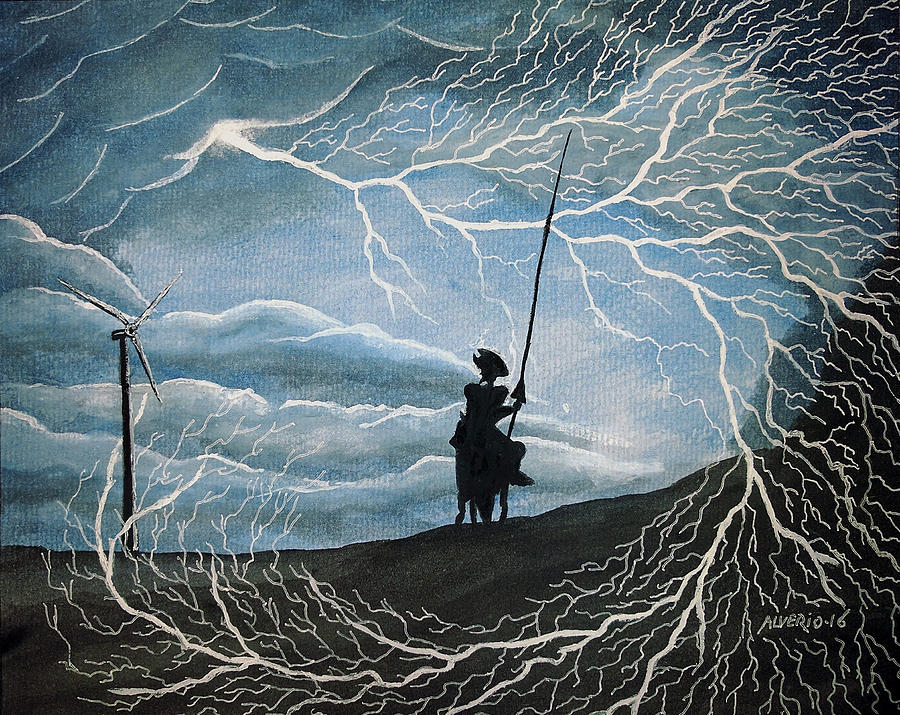 Don Quijote #2 Painting by Edwin Alverio