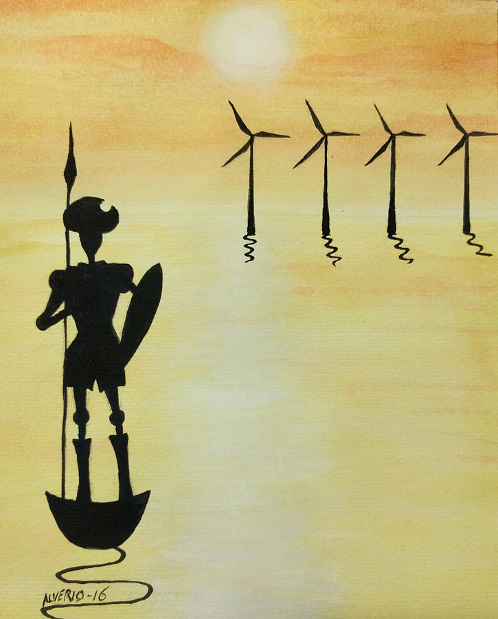 Don Quixote #1 Painting by Edwin Alverio
