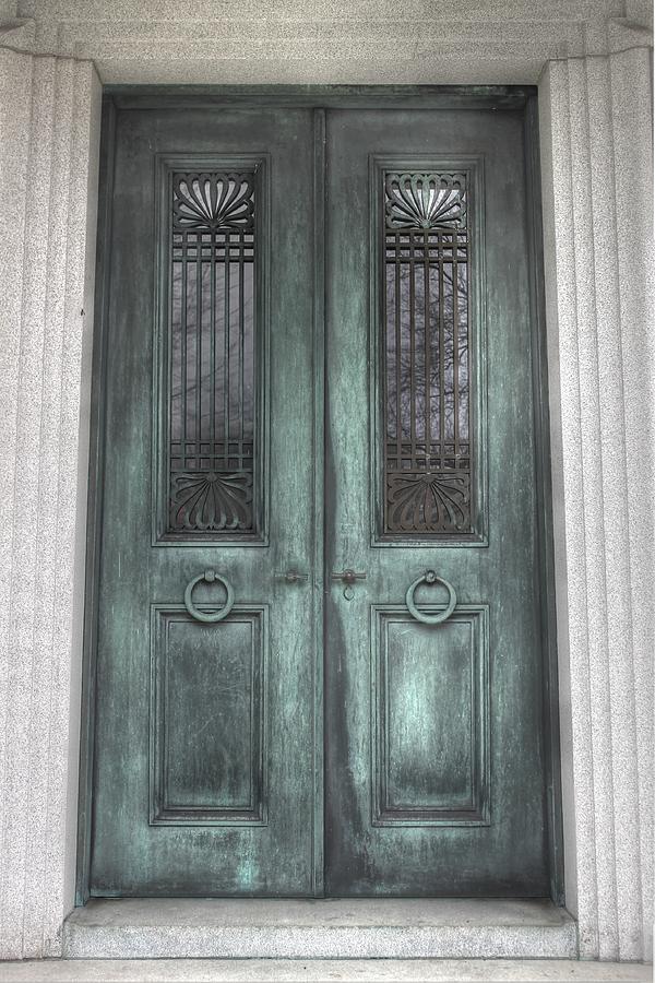 Door, doors, portals, portal,bellefontaine, verdigris, metal door, copper door #4 Photograph by Jane Linders