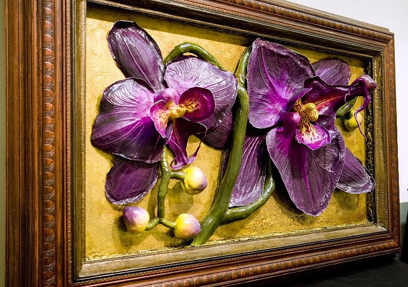 Door to Orchids - view 2 Painting by Nelbert Flores Door to Orchids - view 2 Painting by Nelbert Flores