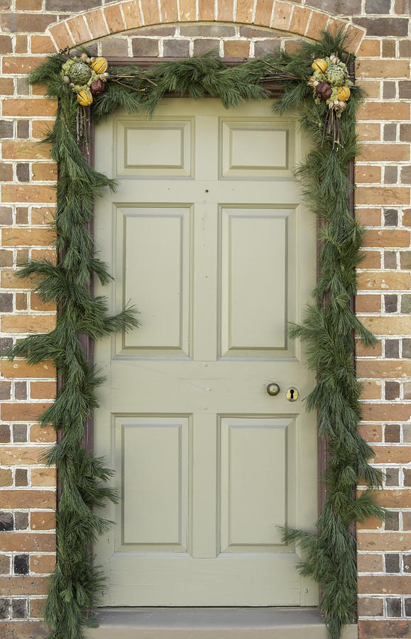 Christmas Photograph - Doors of Williamsburg 57 #1 by Teresa Mucha