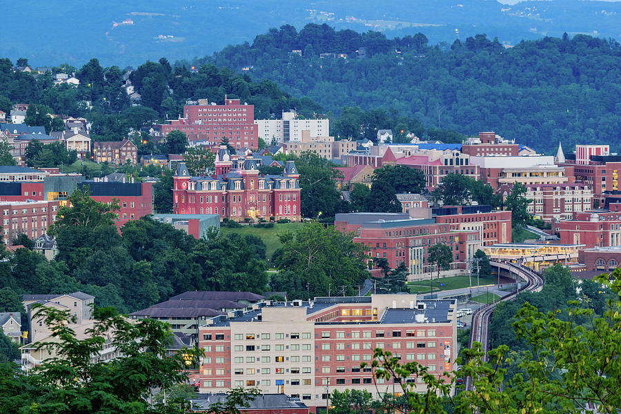 Downtown Morgantown and West Virginia University Photograph by ...