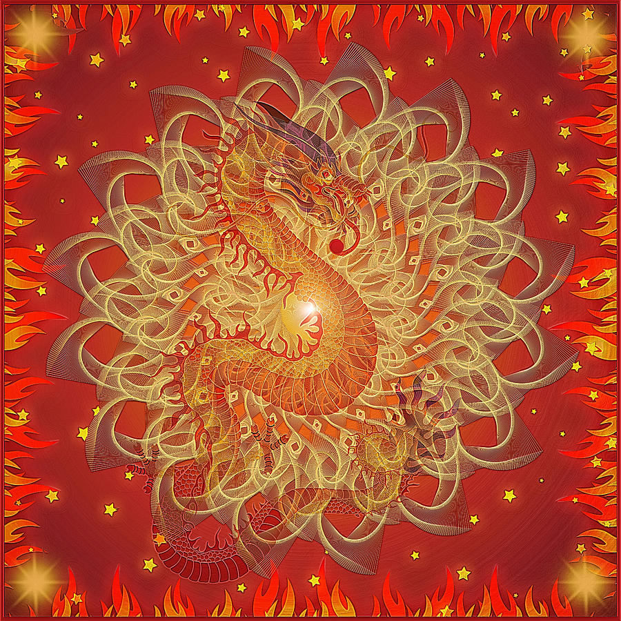 Dragonflower #1 Digital Art by Harald Dastis