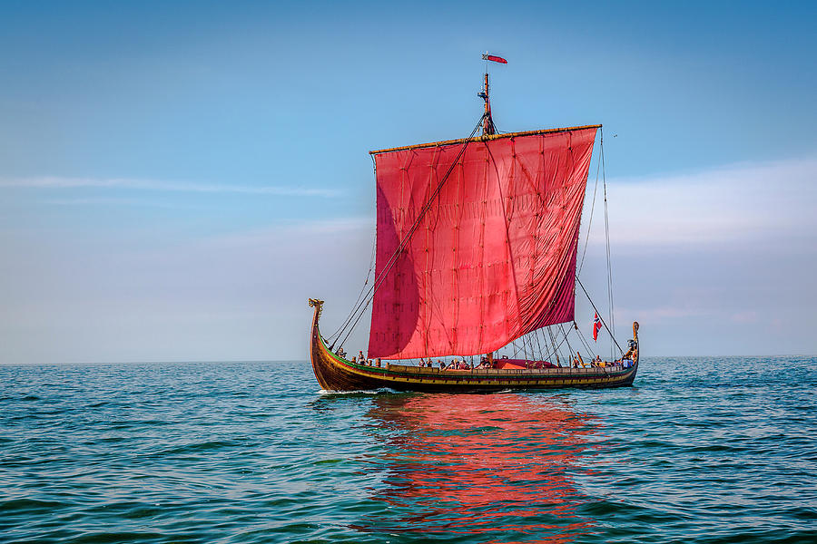 Draken Harald Harfagre sailing into the wind #1 Photograph by Jack R Perry