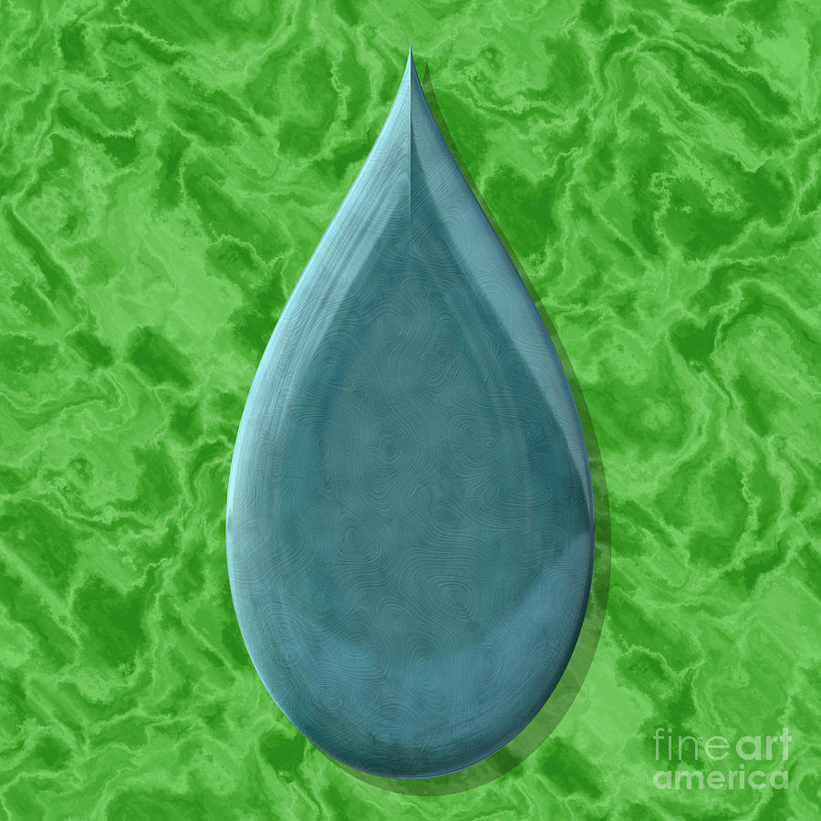 Droplet Shape Frame With Seamless Generated Texture Background Digital Art