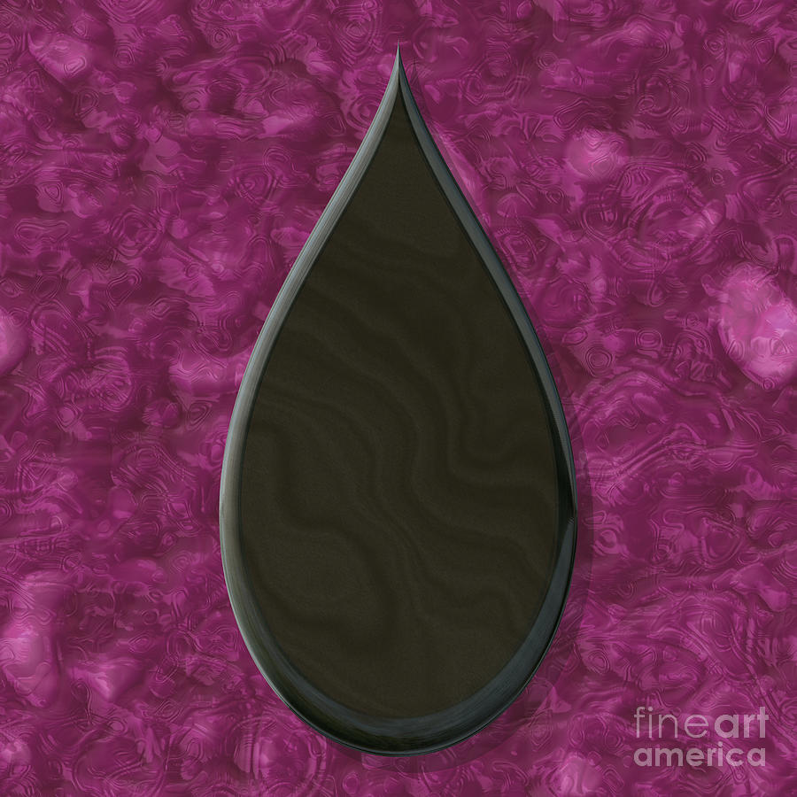Droplet Shape Frame With Seamless Generated Texture Digital Art