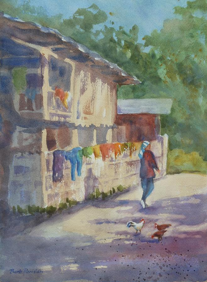 Drying in the Sun #1 Painting by Barbara Parisien