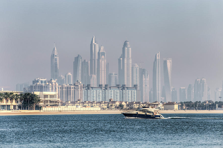 Dubai Yacht And Architecture #1 Photograph by David Pyatt