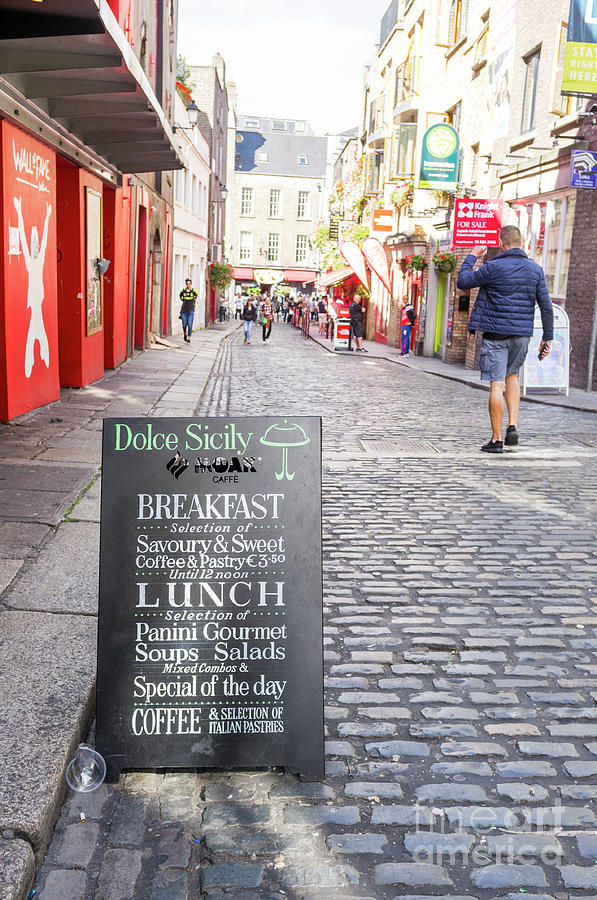 Dublin menu #1 Photograph by Jim Orr