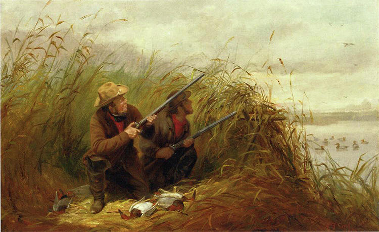 Duck Hunting near Lawrence #1 Painting by Arthur Tait
