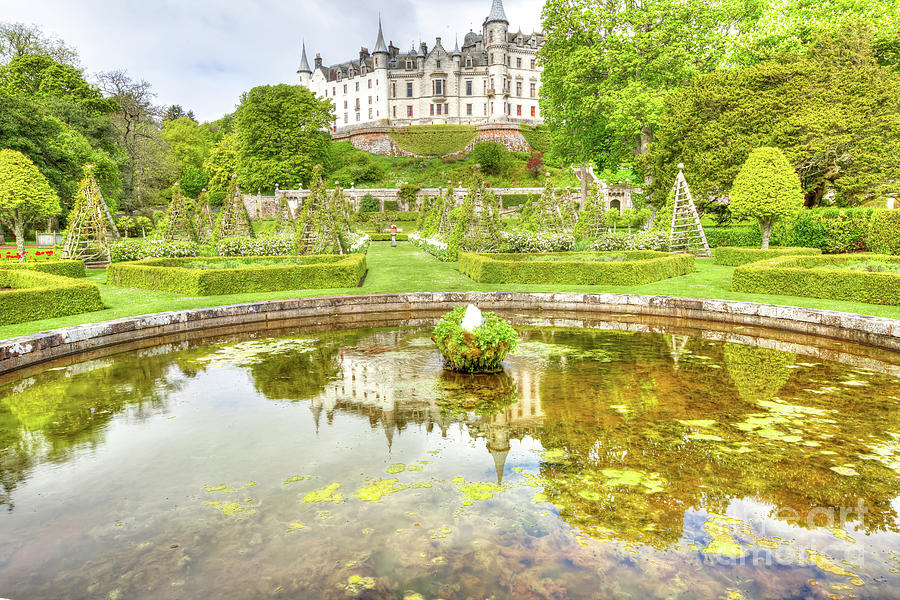 Dunrobin Castle reflected #1 Photograph by Benny Marty