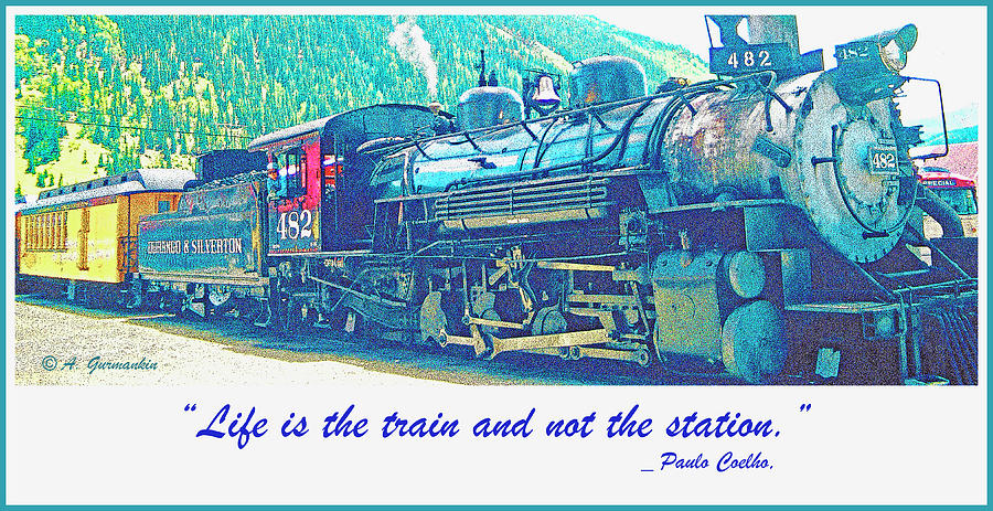 Durango and Silverton Railroad Train, Colorado, USA #2 Digital Art by A Macarthur Gurmankin