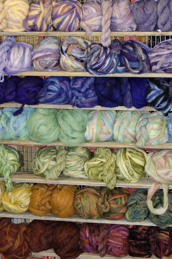 Dyed Balls of wool #1 Photograph by LeeAnn McLaneGoetz McLaneGoetzStudioLLCcom