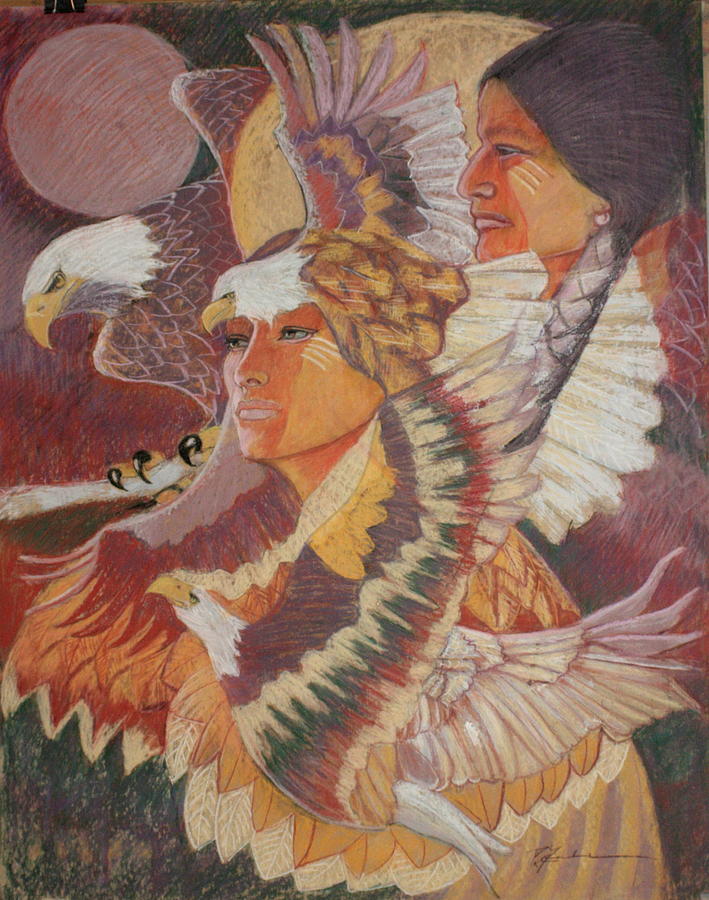 Eagle Medicine Pastel by Pamela Mccabe