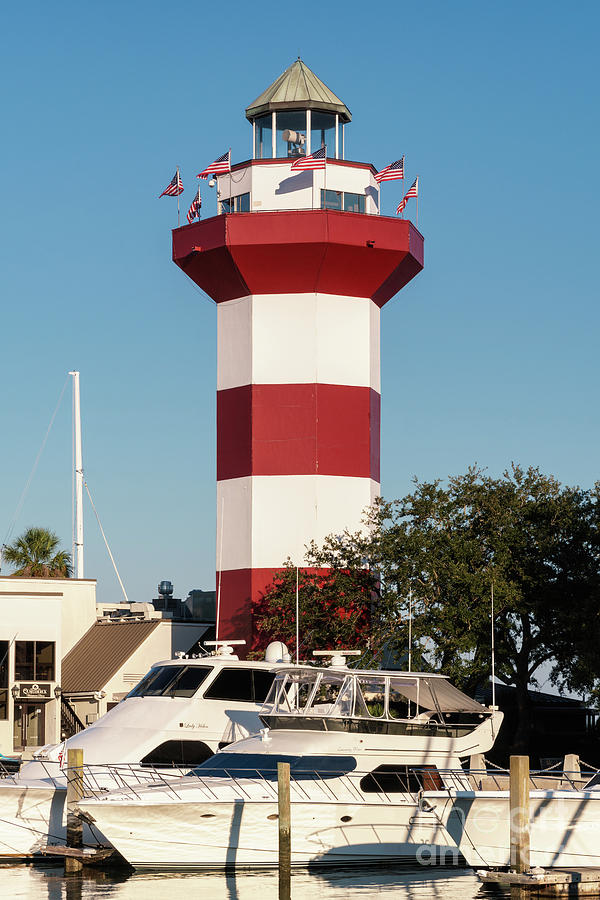 Early Morning at Harbour Town Lighthouse, Hilton Head Island, So #1 Photograph by Dawna Moore Photography