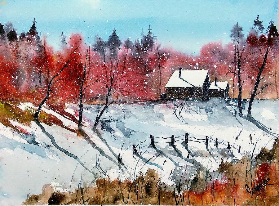 Early Snowfall Painting By James Lagasse - Fine Art America