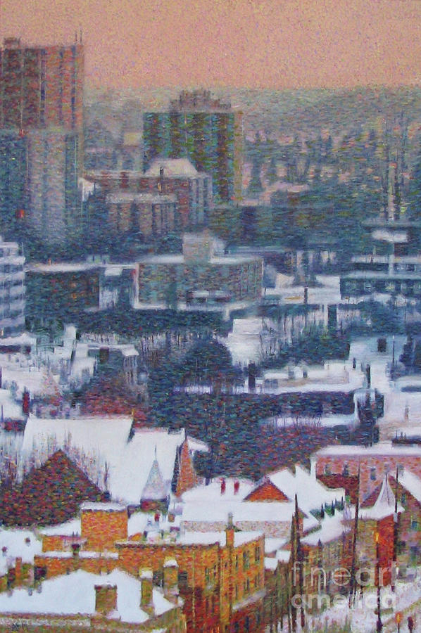 Architecture Painting - Early to Work by Anne F Marshall