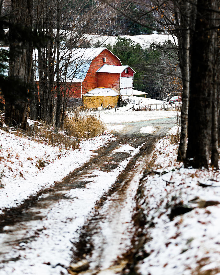 Early Winter Barn #1 Photograph by Tim Kirchoff