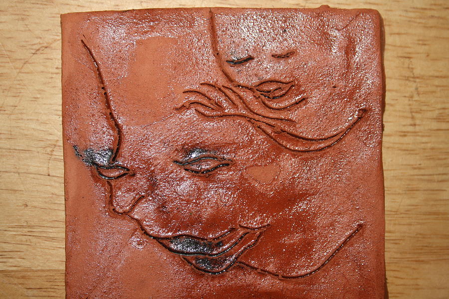 Eartha - Tile #1 Ceramic Art by Gloria Ssali