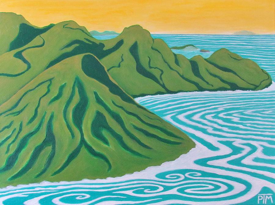 Mountain Painting - East Oahu Flows by Parker Mason