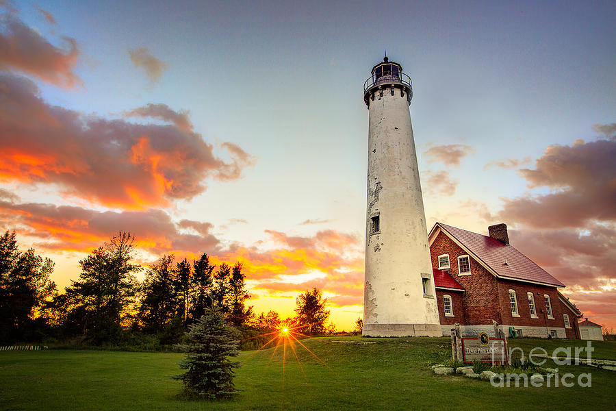 Summer Photograph - East Tawas Point Lighthouse #1 by Todd Bielby