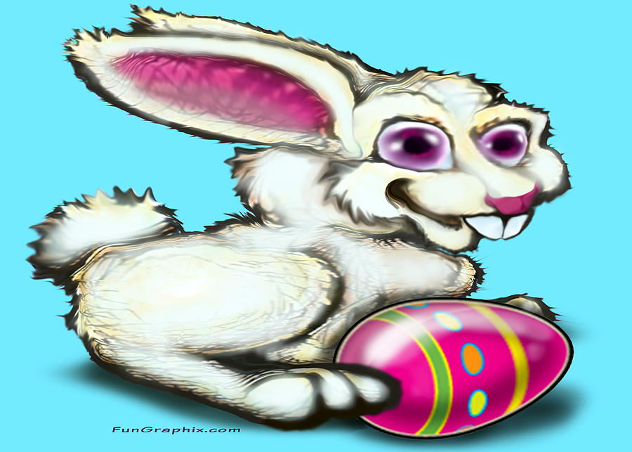 Easter Bunny Digital Art by Kevin Middleton