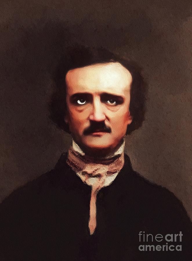 Vintage Painting - Edgar Allan Poe, Literary Legend #1 by Esoterica Art Agency