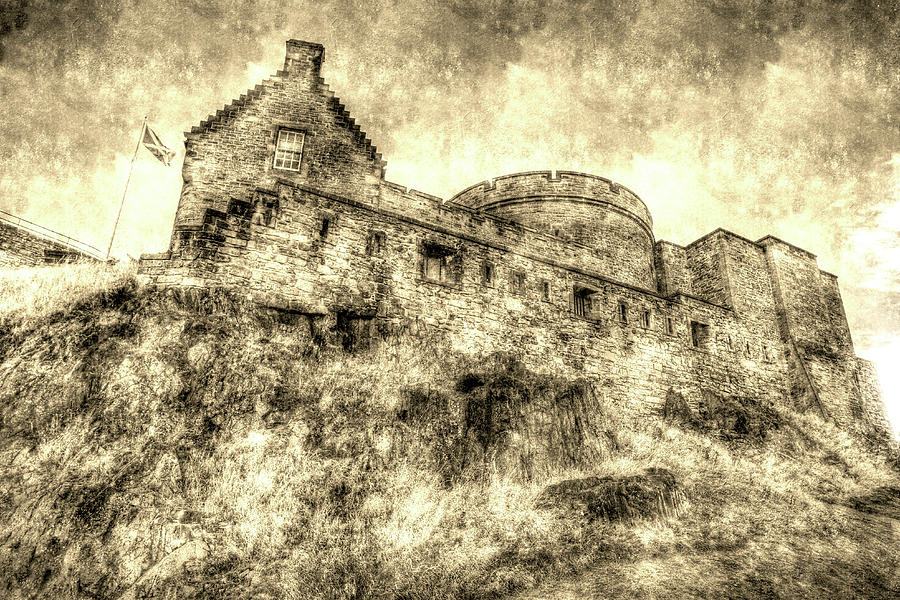 Edinburgh Castle Vintage #1 Photograph by David Pyatt