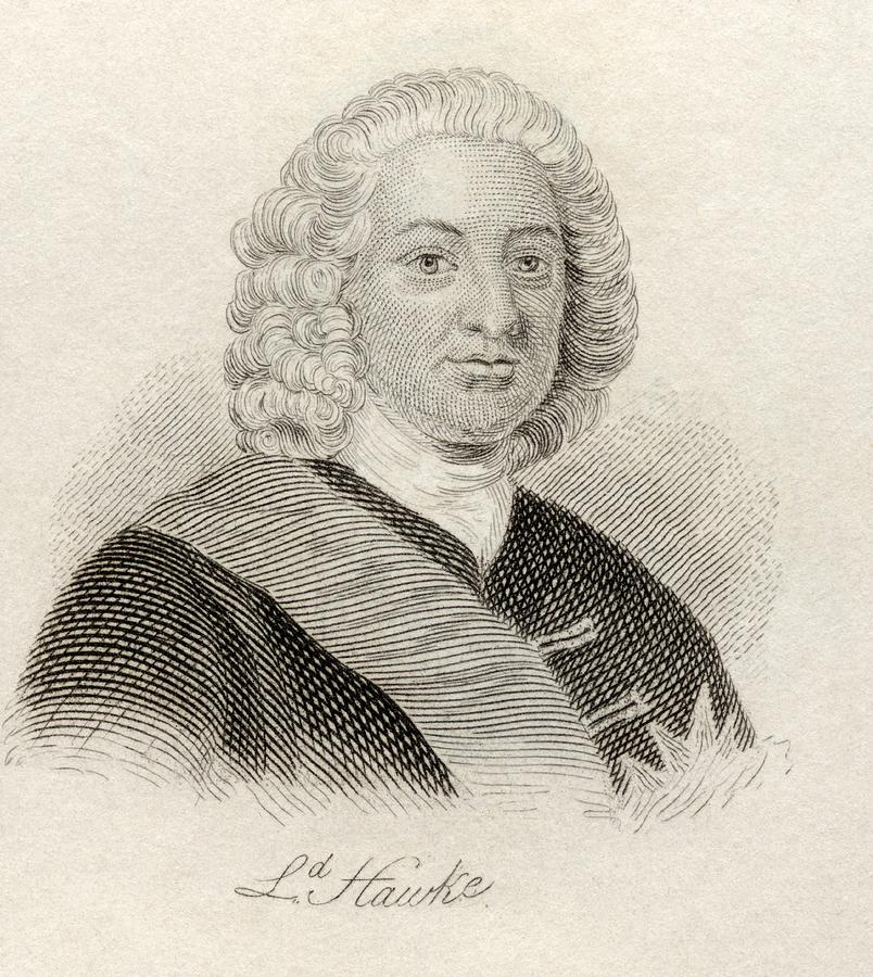 Edward Hawke, 1st Baron Hawke 1705 Drawing by Vintage Design Pics