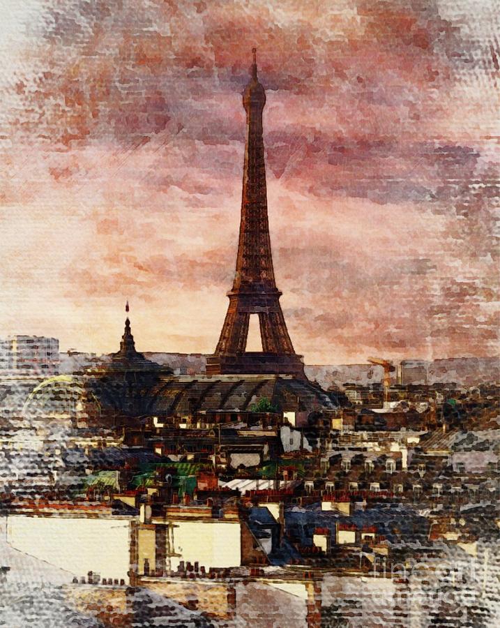 Eiffal Tower, Paris, France Painting