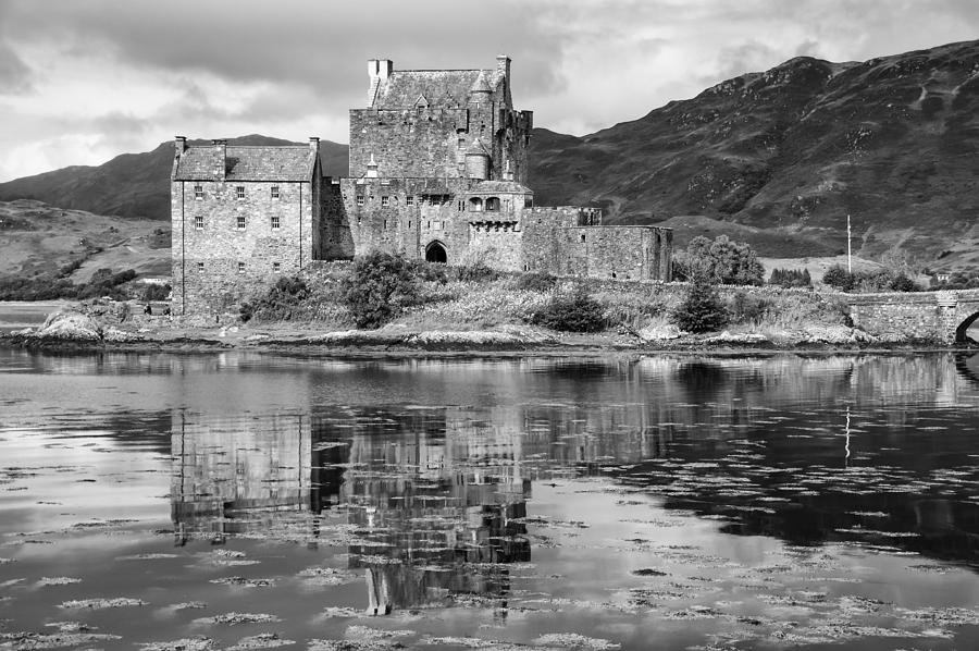 Eilean Donan Castle 2nd September 2015 monochrome #1 Photograph by John Paul Cullen