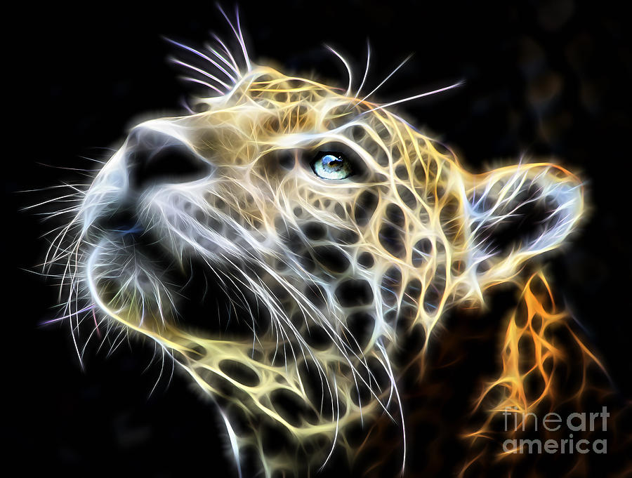 Leopard Mixed Media - Electric Leopard Wall Art Collection #1 by Marvin Blaine