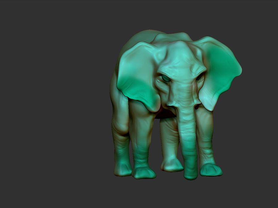 Elefant #1 Digital Art by Bogdan Floridana Oana