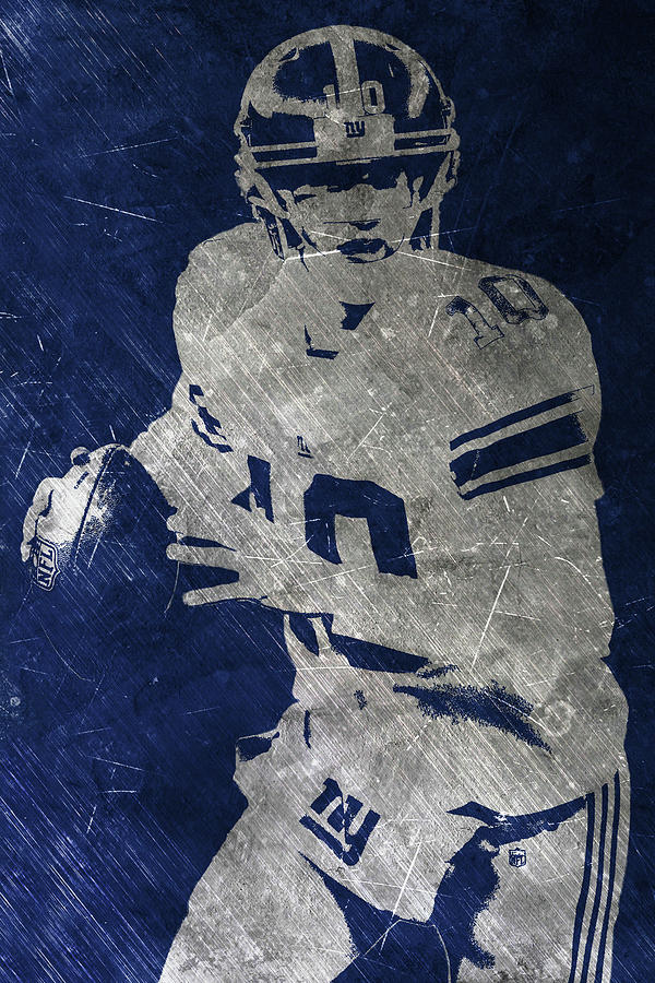 Eli Manning New York Giants Oil Art 2 Fleece Blanket